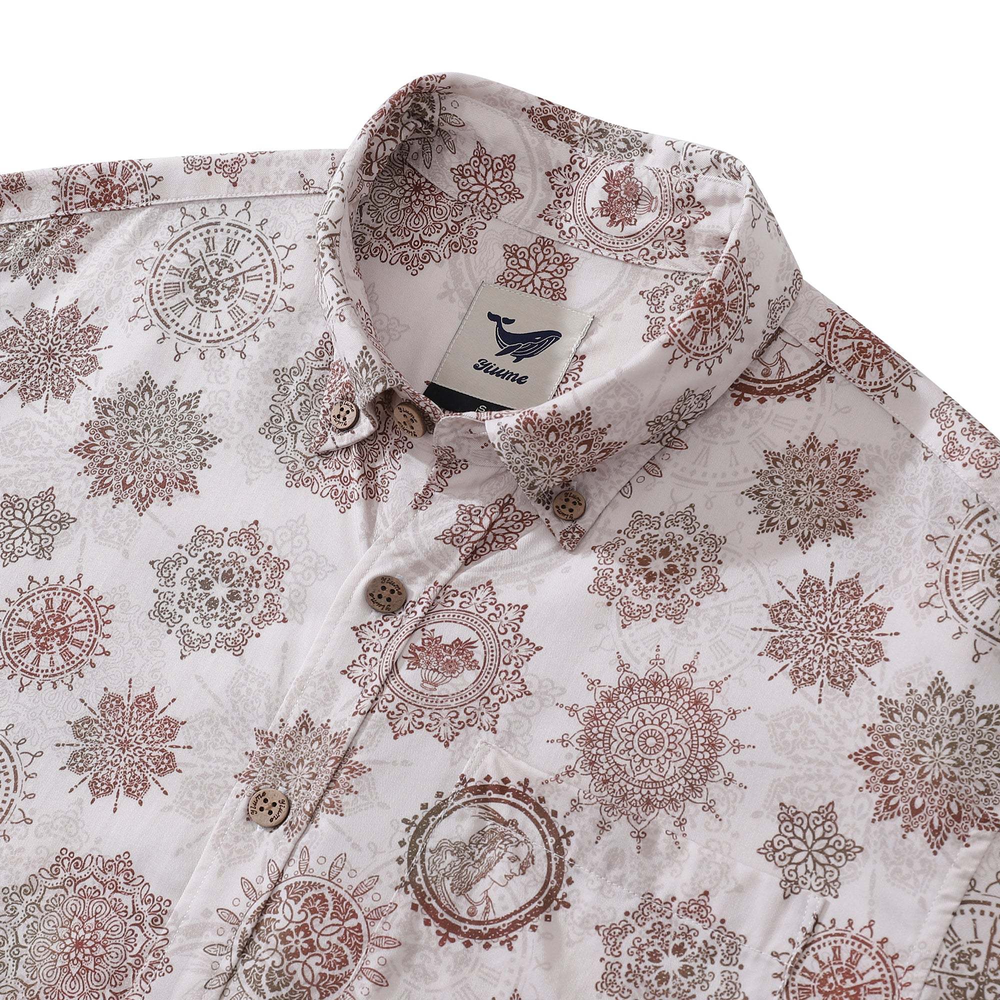 Men's Hawaiian Shirt Virgo Print Tencel™ Button-down Short Sleeve Aloha Shirt The 12 Zodiac Signs By Sherry