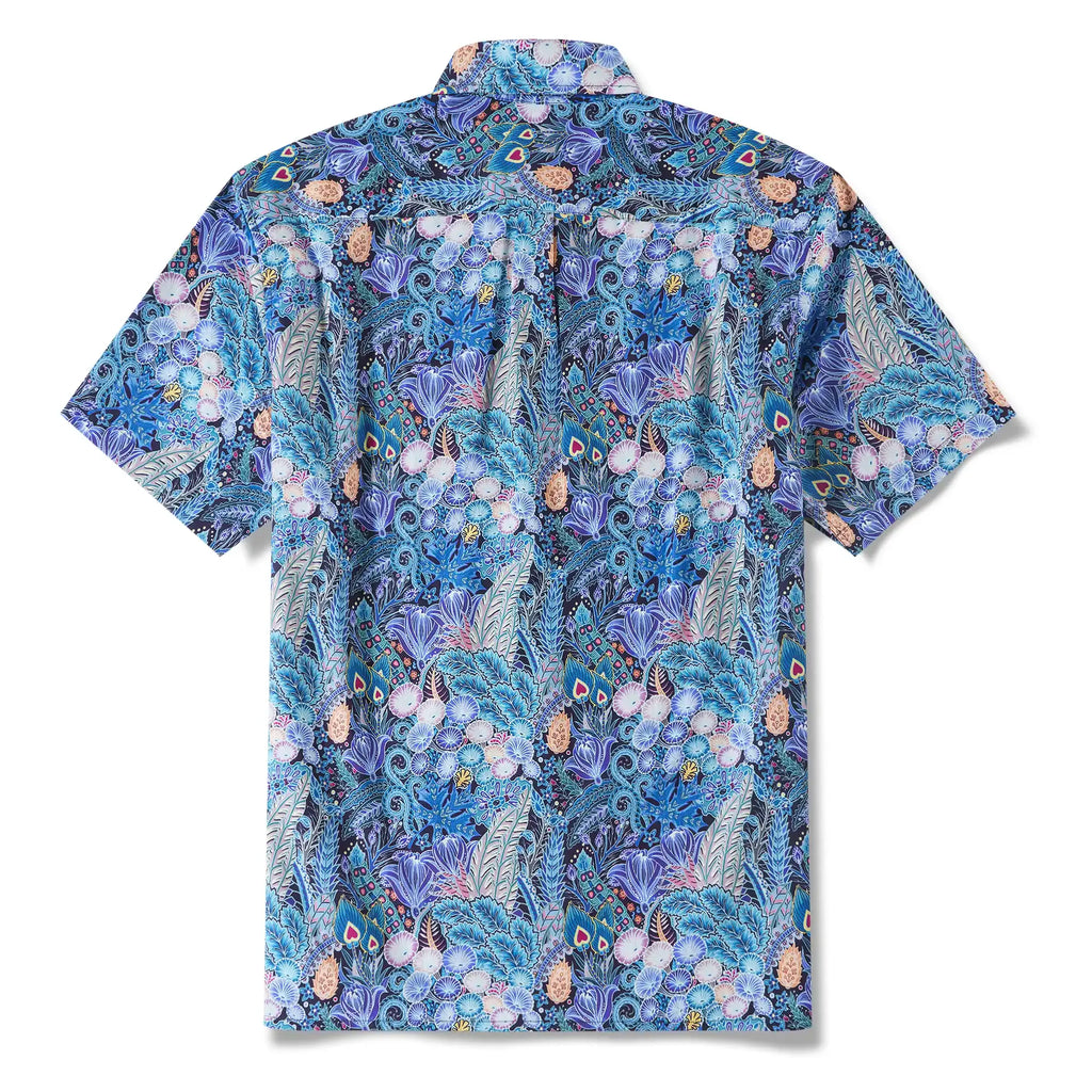 Men's Hawaiian Shirt Floral Pattern Series 2 Print Cotton Button-down Short Sleeve Aloha Shirt By Sun
