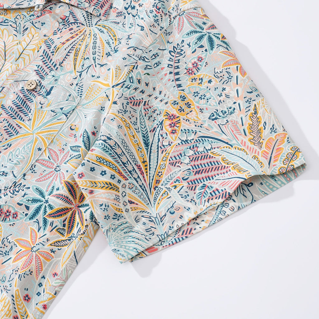 Hawaiian Shirt For Men Jungle Shirt Camp Collar By Amy