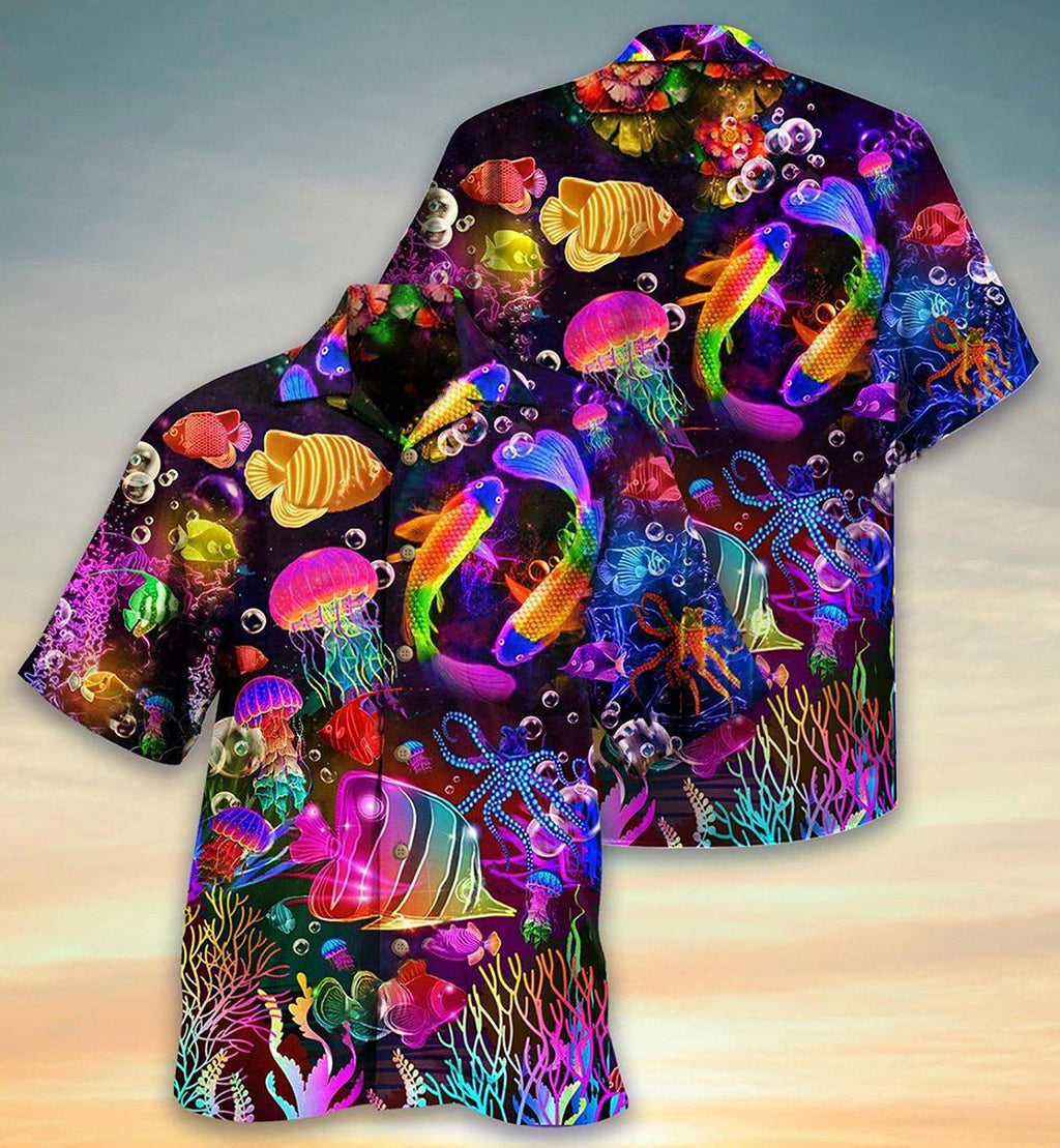 Fish Rainbow Lovely Style - Hawaiian Shirt