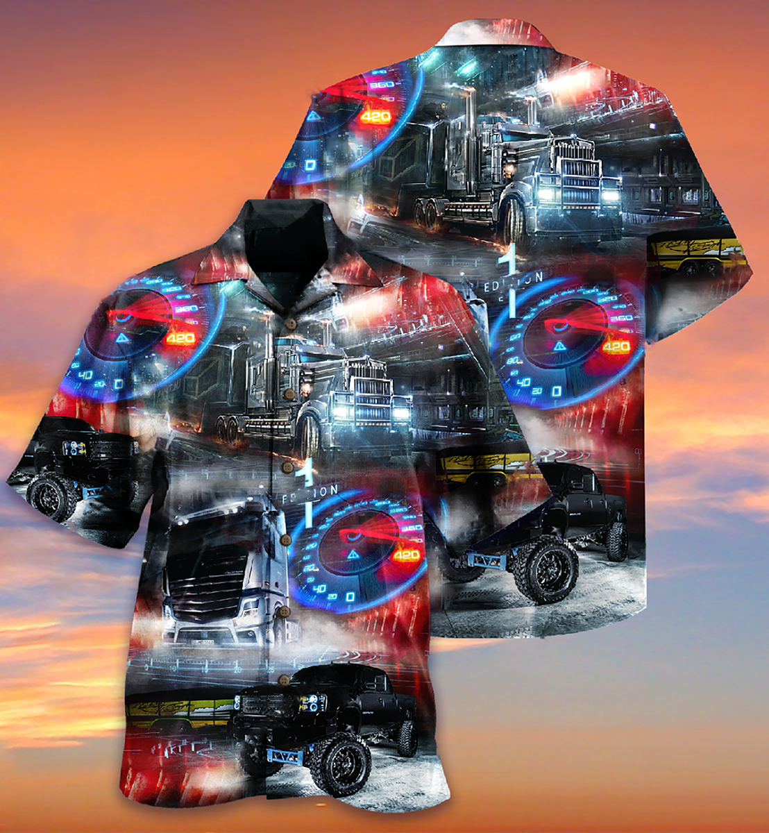 Car Love Life Night Style - Hawaiian Shirt