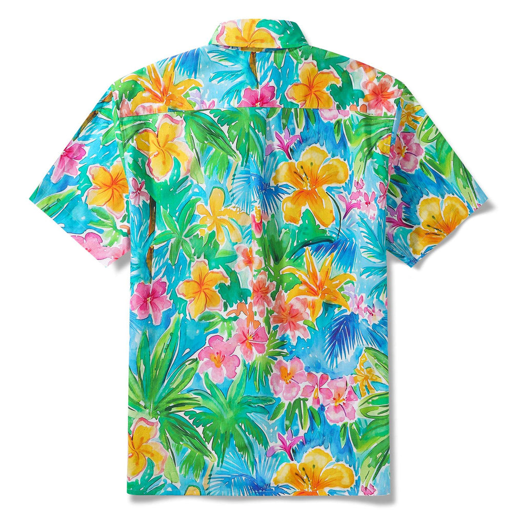 Vacation Hawaiian Shirt 100% Cotton Men's Colorful Short Sleeve Button-down Aloha Shirt Get Ready For Vacation By Sun