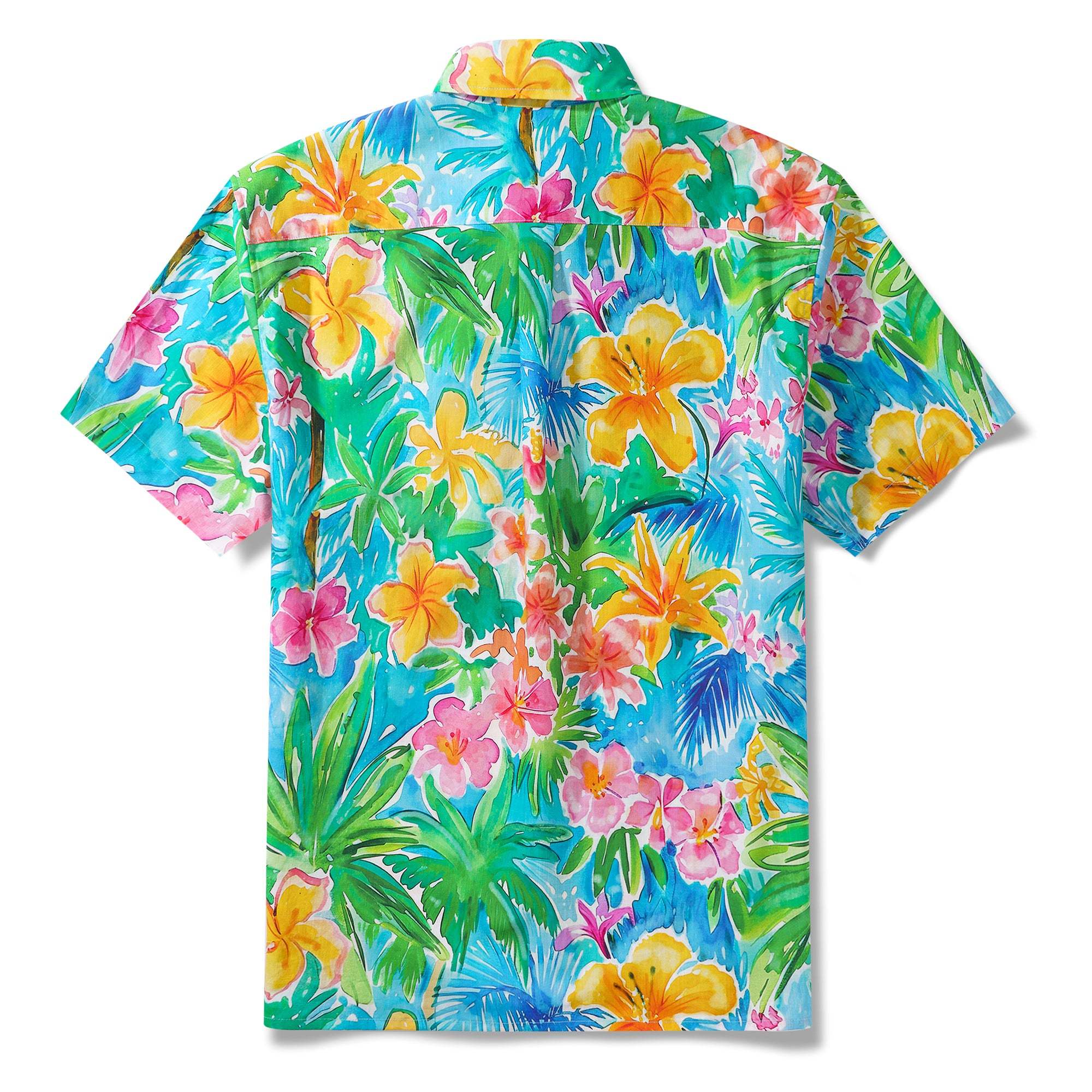 Vacation Hawaiian Shirt 100% Cotton Men's Colorful Short Sleeve Button-down Aloha Shirt Get Ready For Vacation By Sun