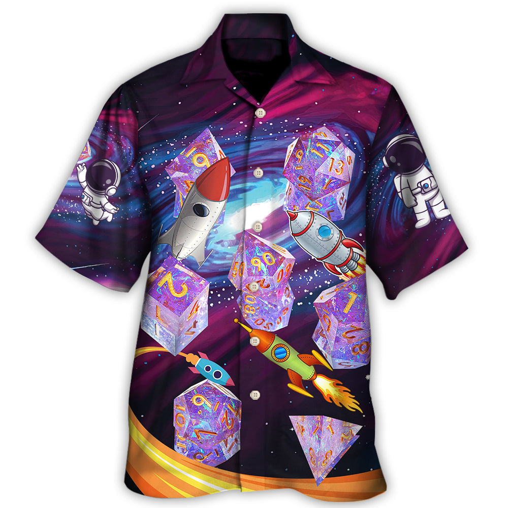 D20 Galaxy Where Are Space Ship Going - Hawaiian Shirt