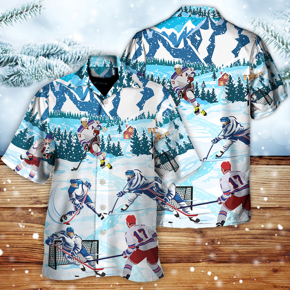 Ice Hockey Lover Cool Sport - Hawaiian Shirt