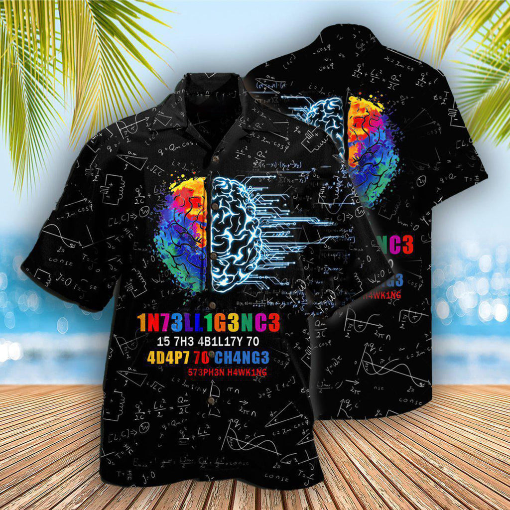 Intelligence Funny Black Style - Hawaiian Shirt