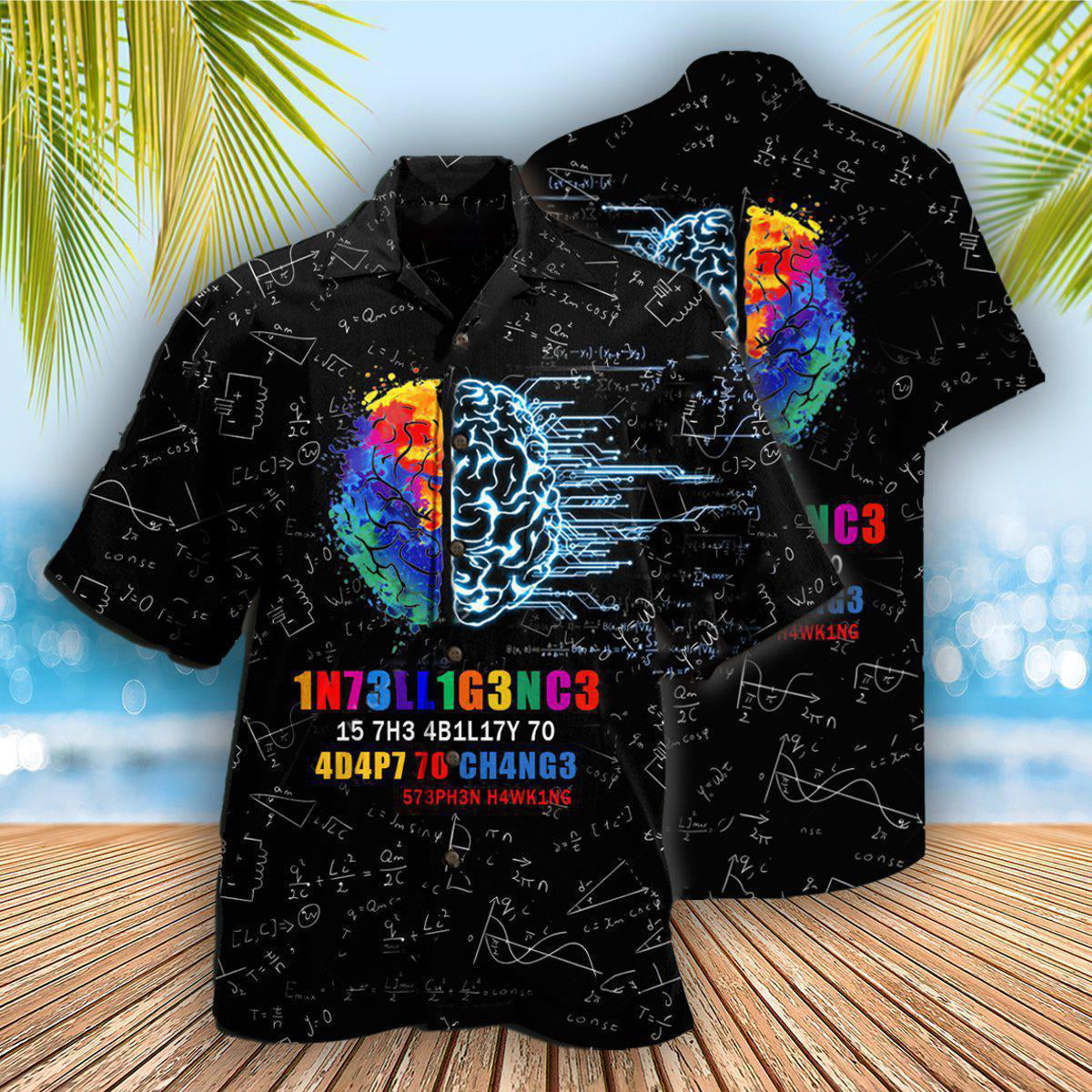 Intelligence Funny Black Style - Hawaiian Shirt