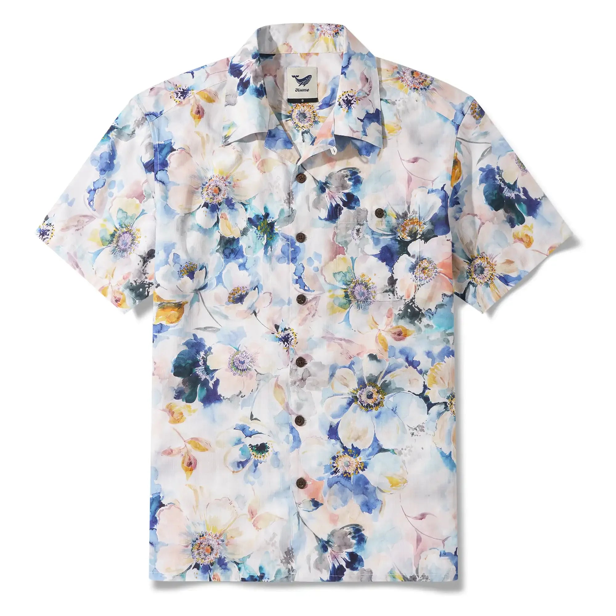 Men's Hawaiian Shirt Short Sleeve Camp Collar 100% Cotton Aloha VAVART-02 By MANISH PRAJAPATI-VAVART