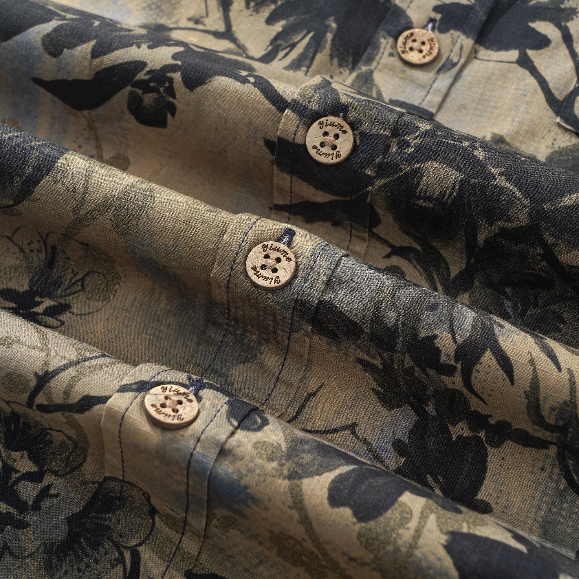 Men's Hawaiian Shirt Short Sleeve Button-down 100% Cotton Brown Aloha Shirt By Sun