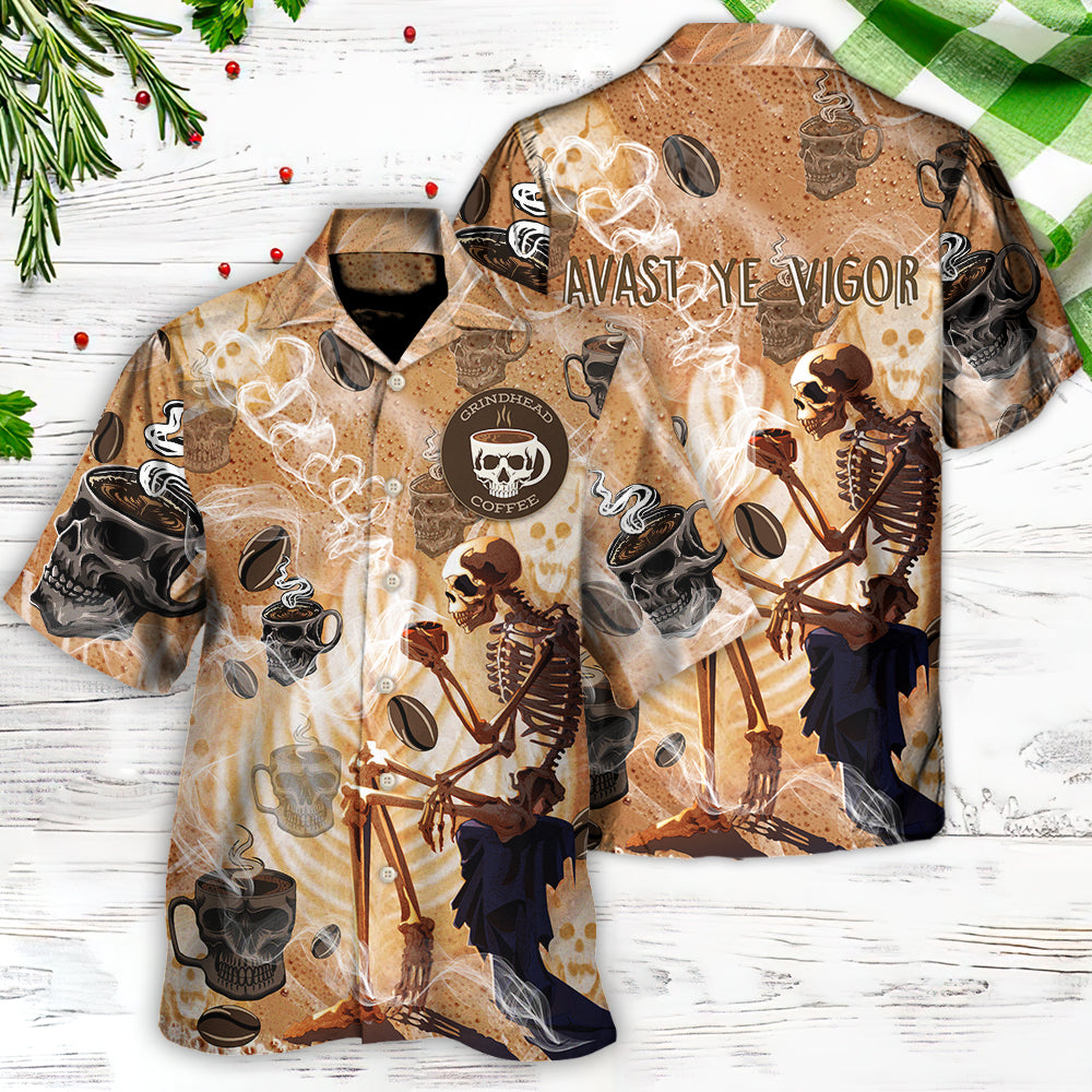Skull Coffee Amazing Style For Pigue - Hawaiian Shirt