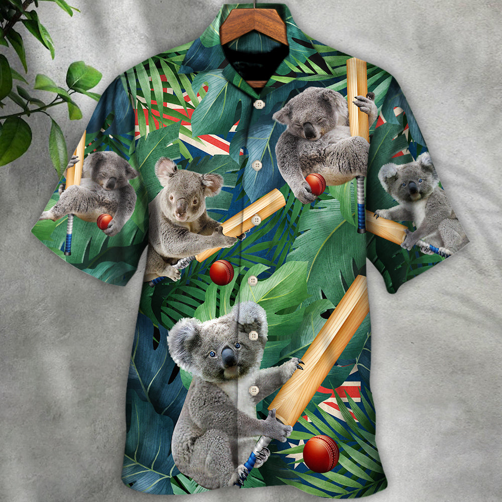 Cricket Koala Funny Lover Cricket And Koala - Hawaiian Shirt