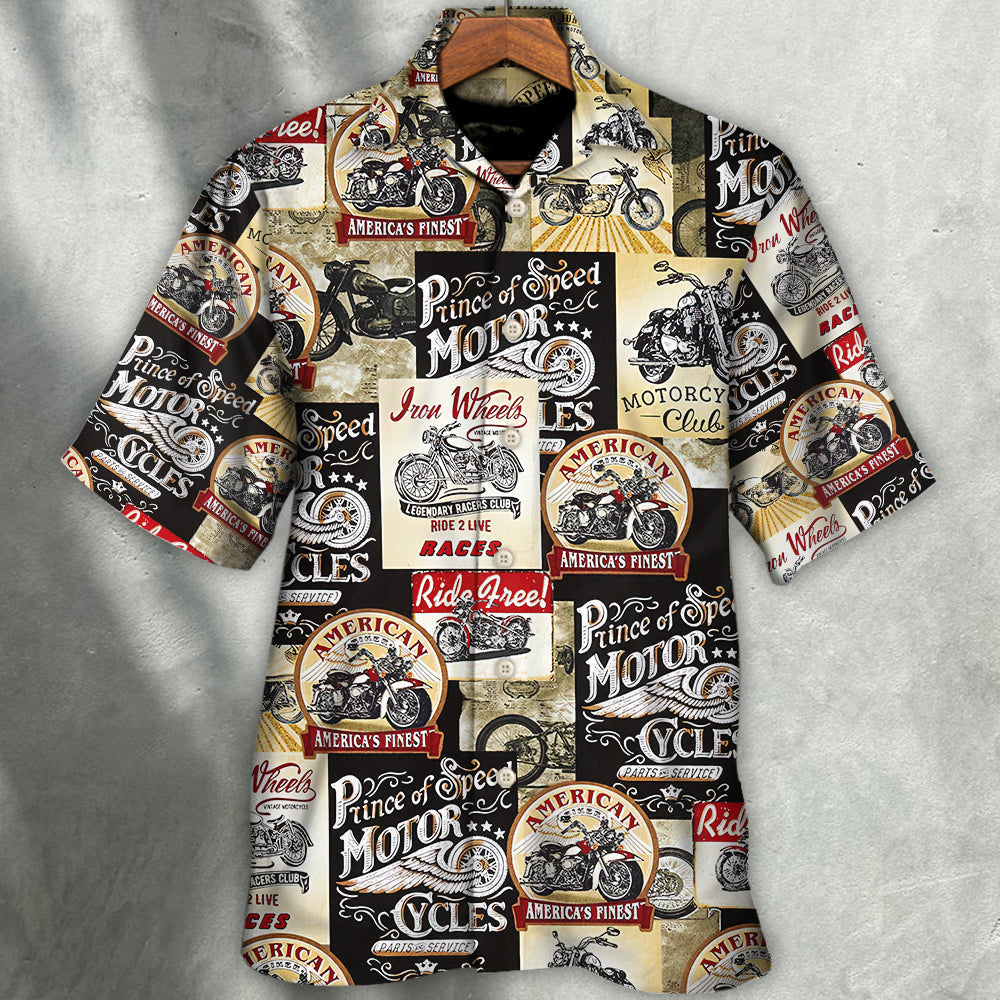 Motorcycle Timeless Treasures Motorcycles - Hawaiian Shirt - Hawaiian Print