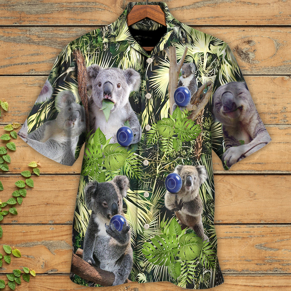 Lawn Bowling Koala In Jungle Play Lawn Bowling - Hawaiian Shirt
