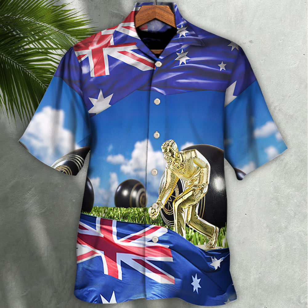 Lawn Bowling The Flag Fly With Wind - Hawaiian Shirt
