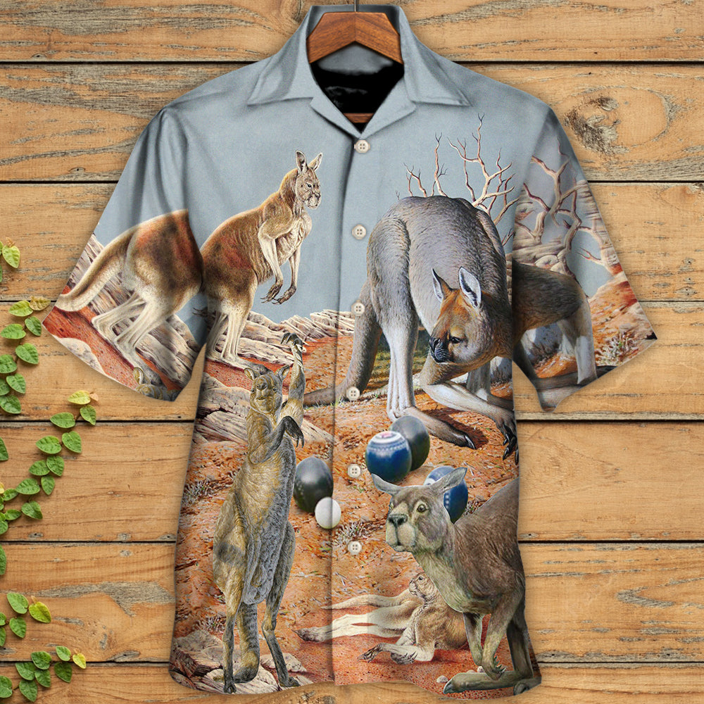 Lawn Bowling Kangaroo With Lawn Bowling - Hawaiian Shirt
