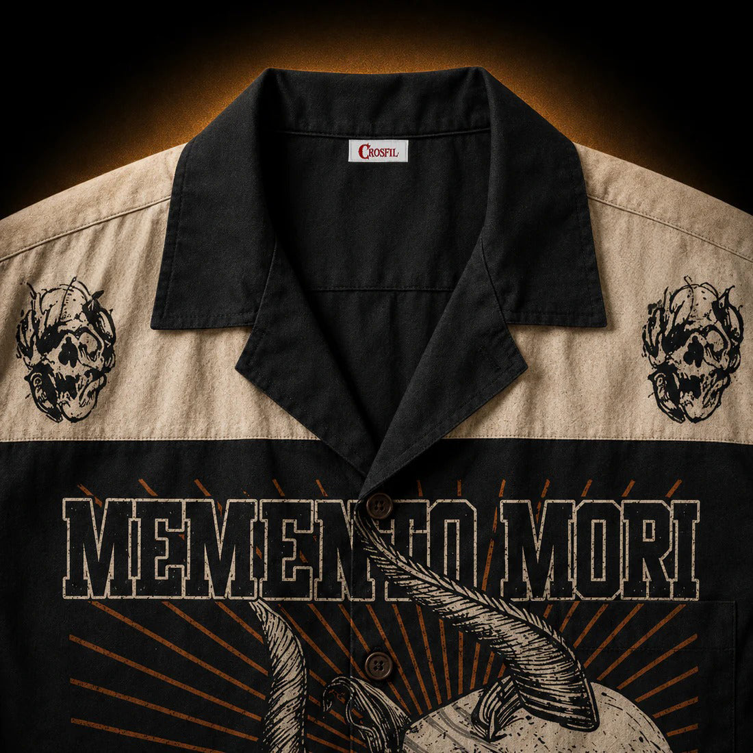 Memento Mori 13 — Gothic Skull Hawaiian Shirt | Horror Collection