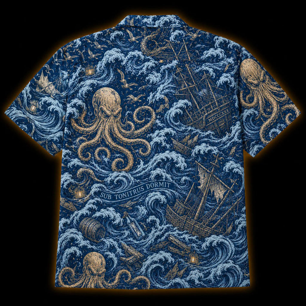 Sub Tonitru Dormit — Kraken Storm Hawaiian Shirt