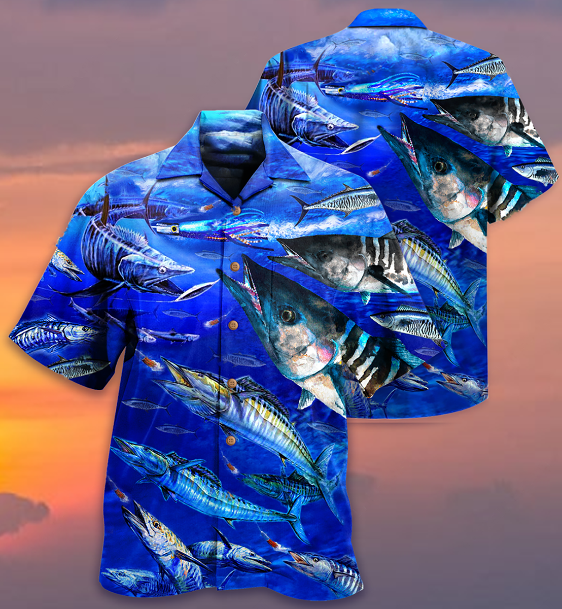 Fishing Love Blue Ocean - Hawaiian Shirt