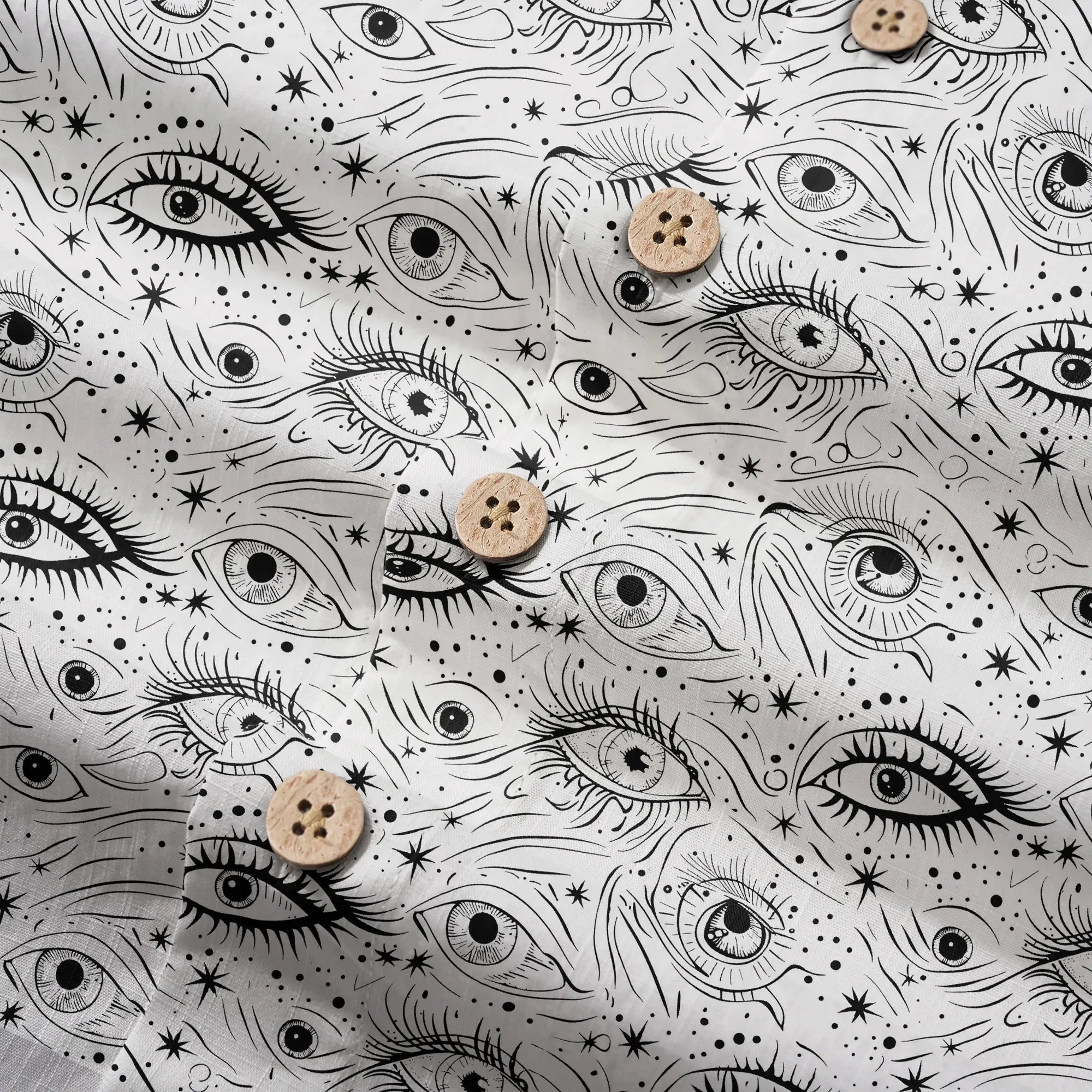 LeosWare® Chemise hawaïenne à manches courtes pour hommes 100 % coton blanche Aloha Starry Gaze Whispers par Ann