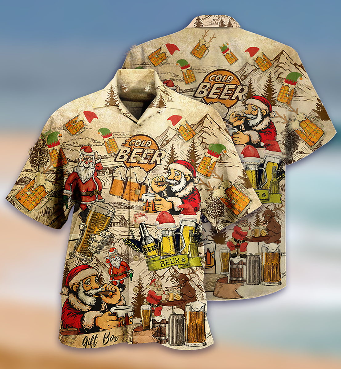 Beer Merry Xmas Love Beer - Hawaiian Shirt