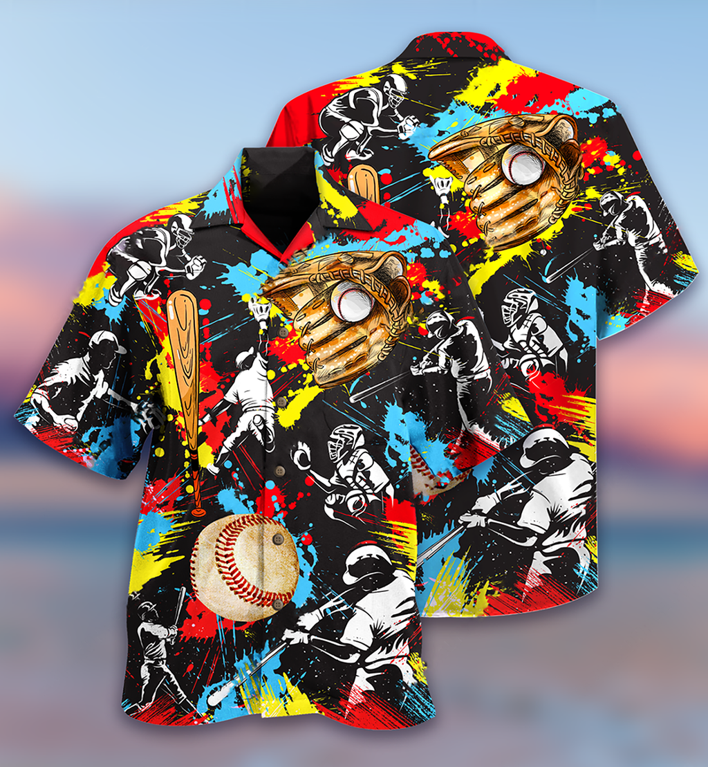 Ice Hockey Painting Love It My Passion - Hawaiian Shirt