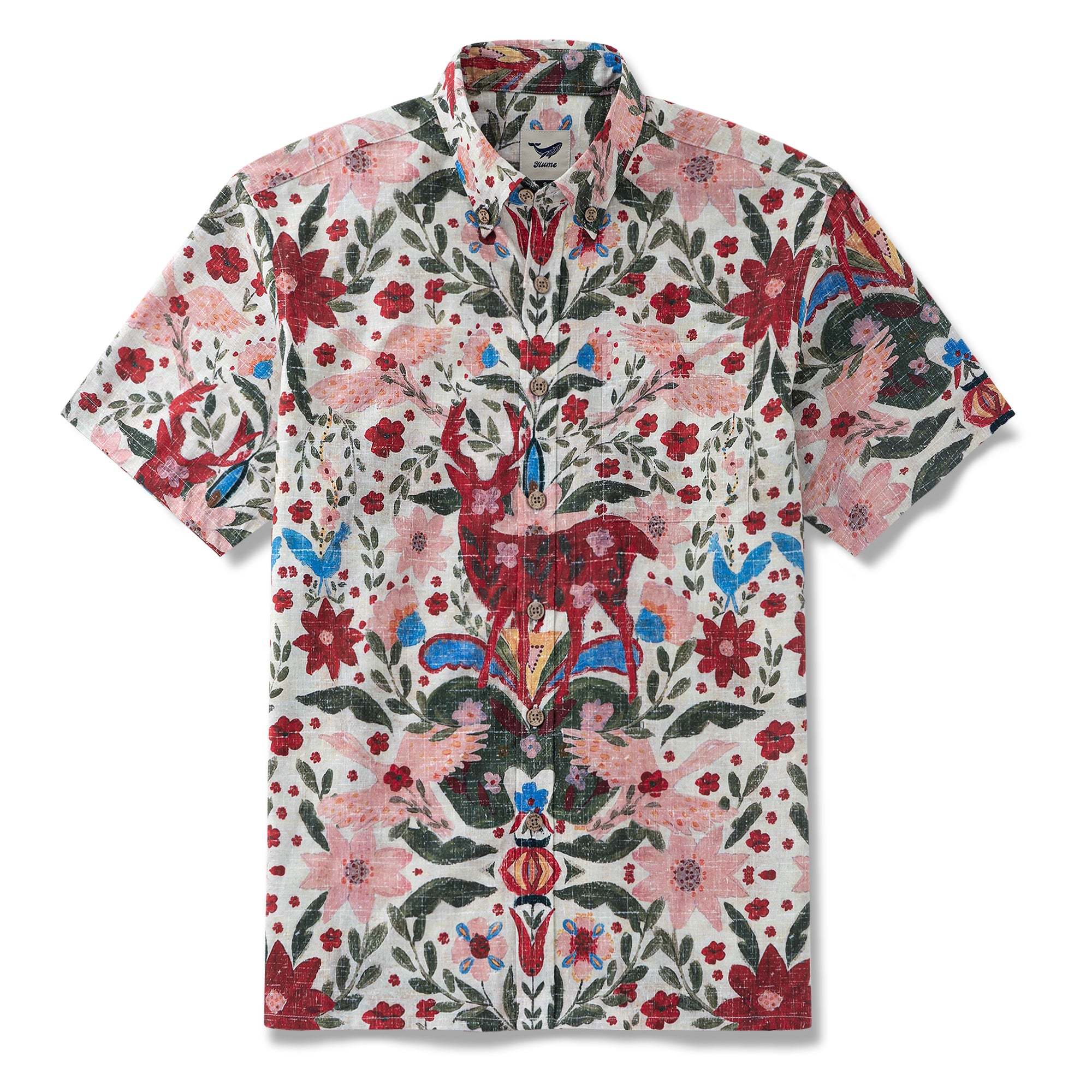 1950s Hawaiian Shirt For Men Transylvania Button-down Shirt Short Sleeve 100% Cotton Aloha Shirt By Yakima