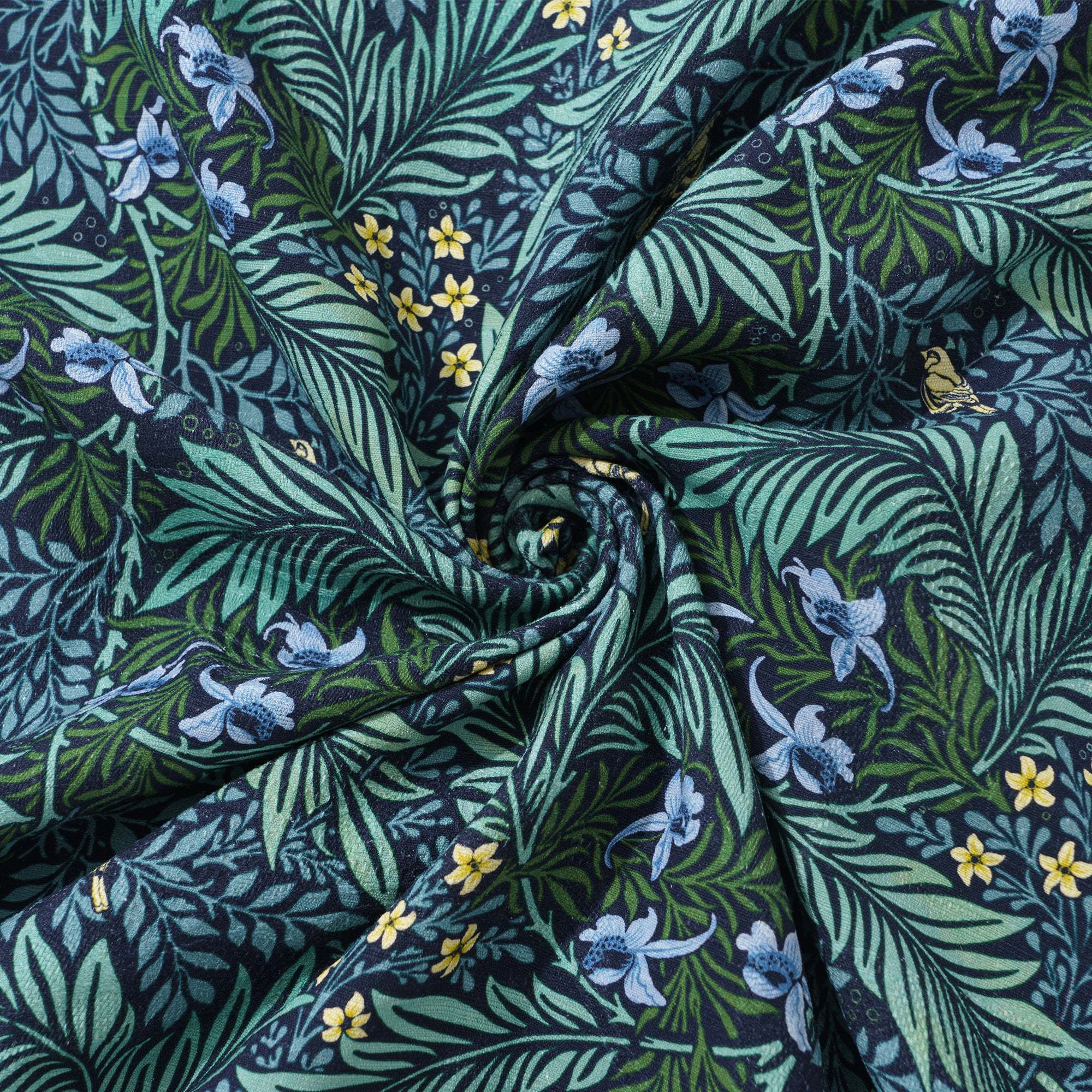 100% Silk Hawaiian Shirt For Men Foreat Mist Shirt Camp Collar By Sherry