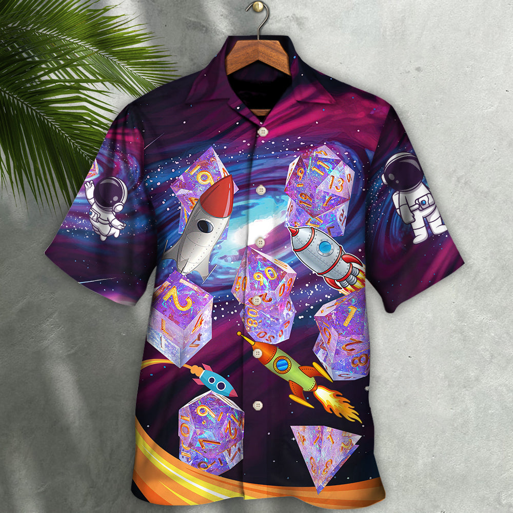 D20 Galaxy Where Are Space Ship Going - Hawaiian Shirt