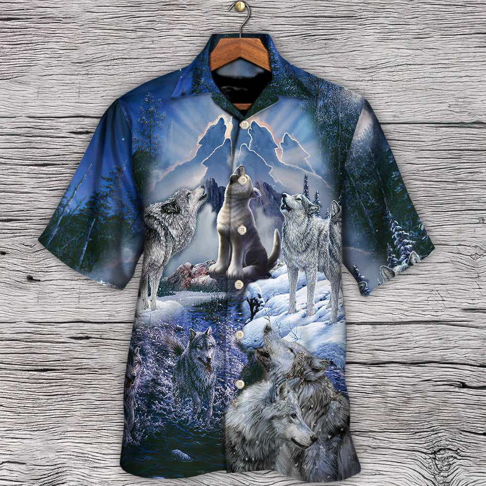 Wolf Is Not Lonely Just Alone - Hawaiian Shirt