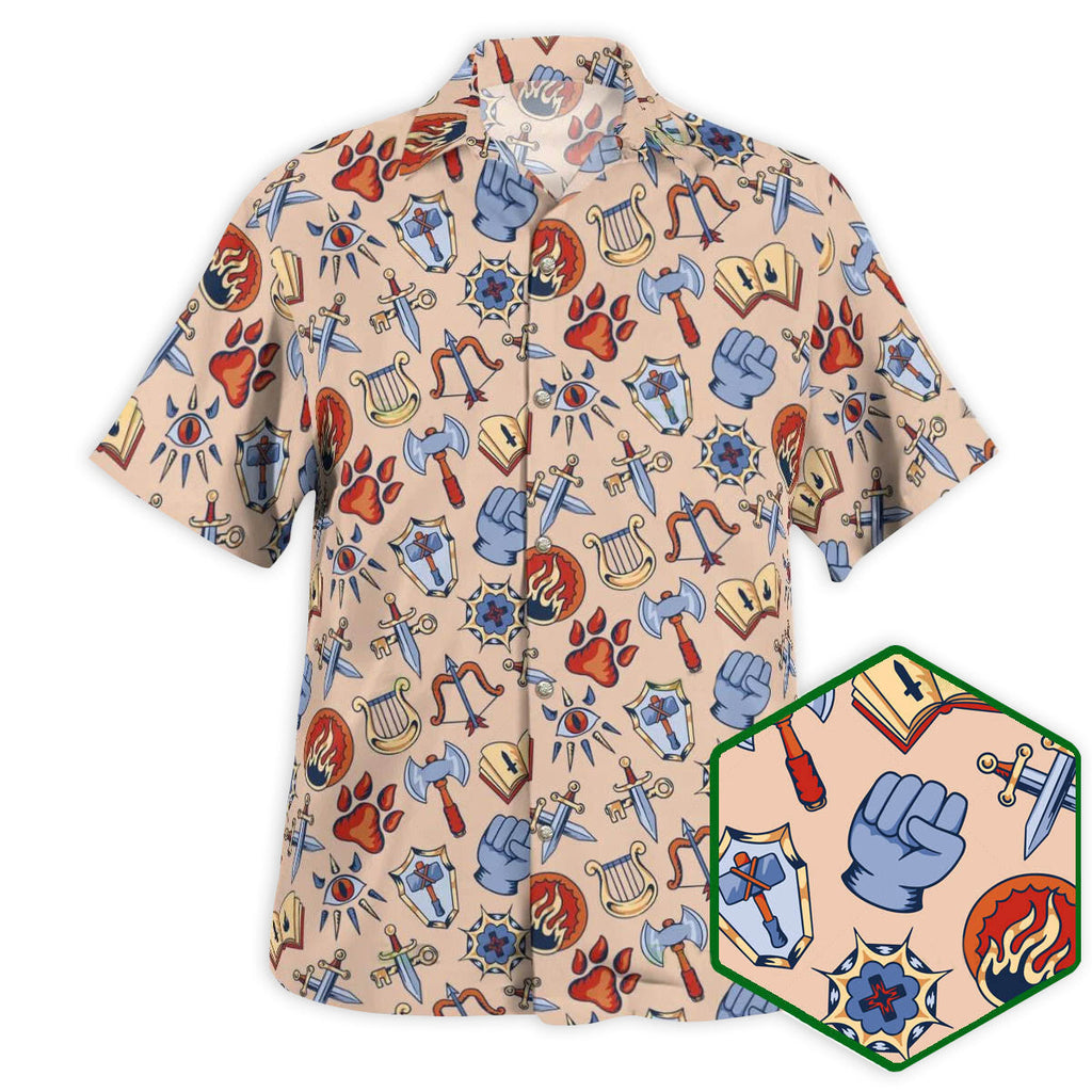 DnD Class Medieval icon - Hawaiian Shirt
