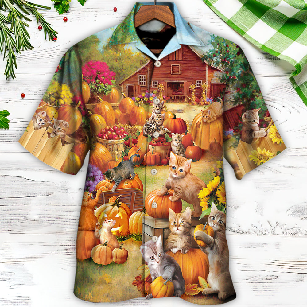 Thanksgiving Cat Wish You Happy Thanksgiving - Hawaiian Shirt