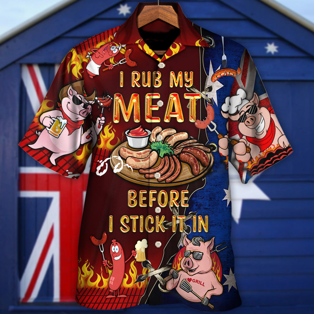 Food I Rub My Meat Australian - Hawaiian Shirt