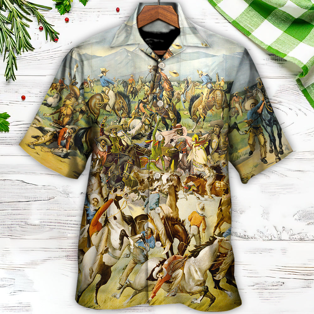 Cattle Show Buffalo Bill's Wild West Rough Riders Cossacks - Hawaiian Shirt