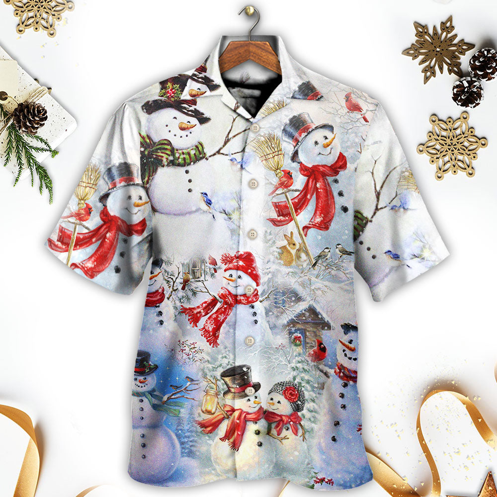 Snowman Christmas Merry Xmas - Hawaiian Shirt