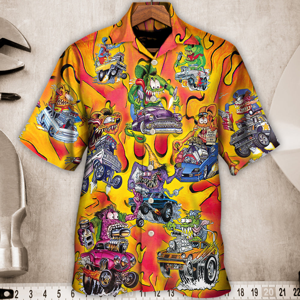 Hot Rod Vintage Racing Savage Burn Energy - Hawaiian Shirt