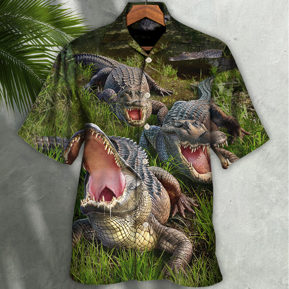 Crocodile The Crocodile Cannot Turn Its Head - Hawaiian Shirt