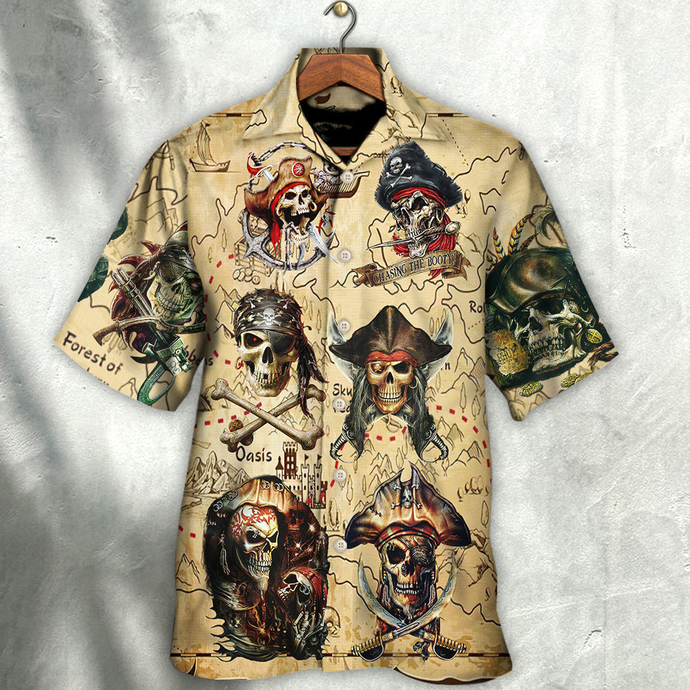 Pirate Chasing The Booty - Hawaiian Shirt