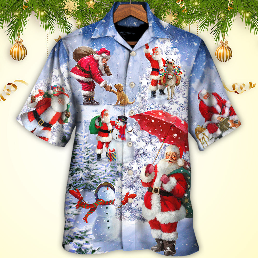 Christmas Santa Is Always With You Story Night Christmas Tree - Hawaiian Shirt