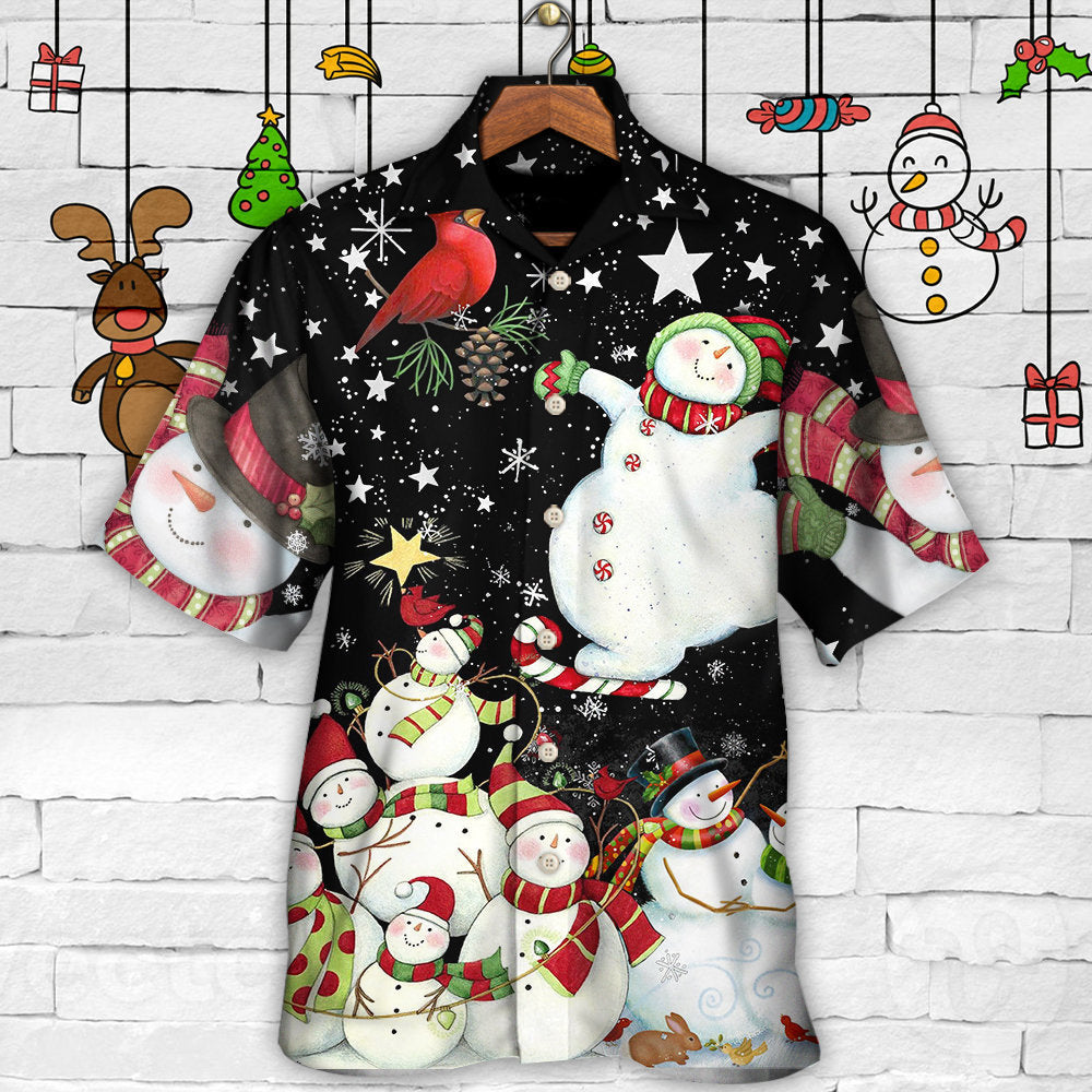Christmas The World Of Christmas With Snowman - Hawaiian Shirt