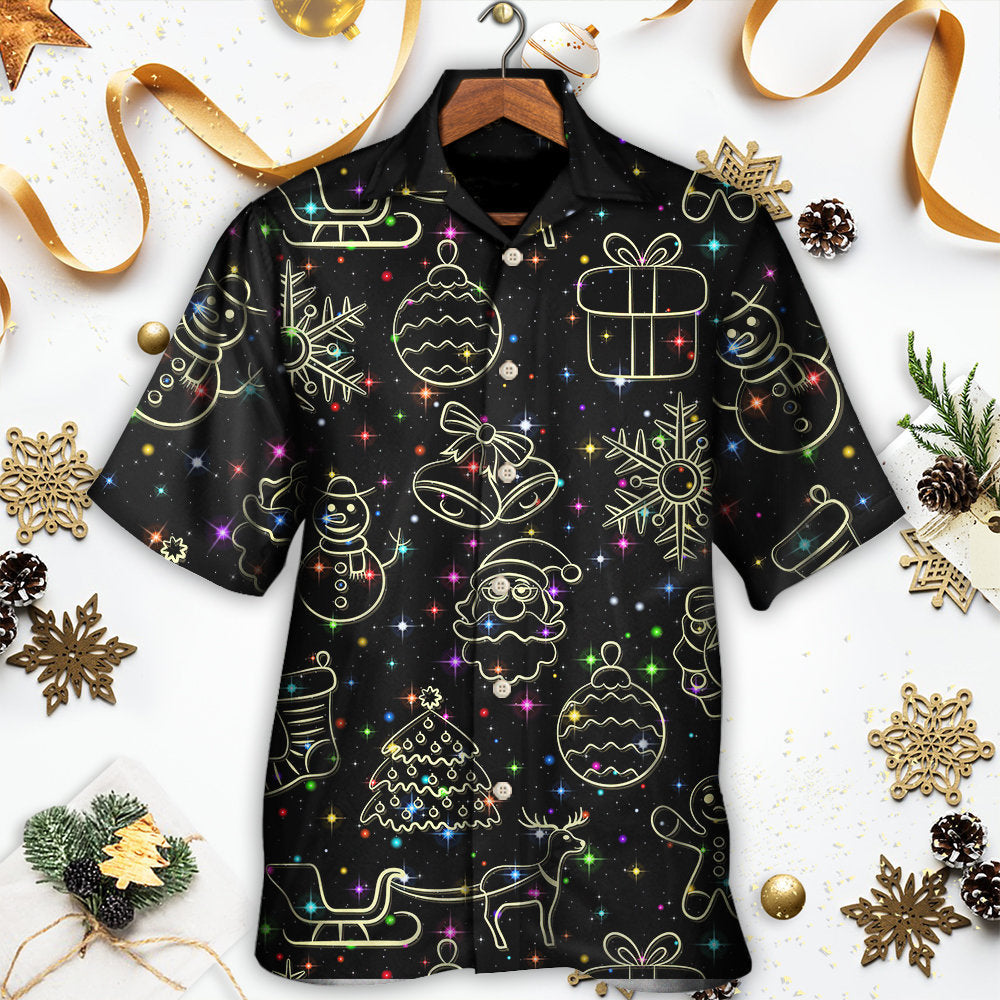 Christmas Neon Light Stary Amazing Night - Hawaiian Shirt