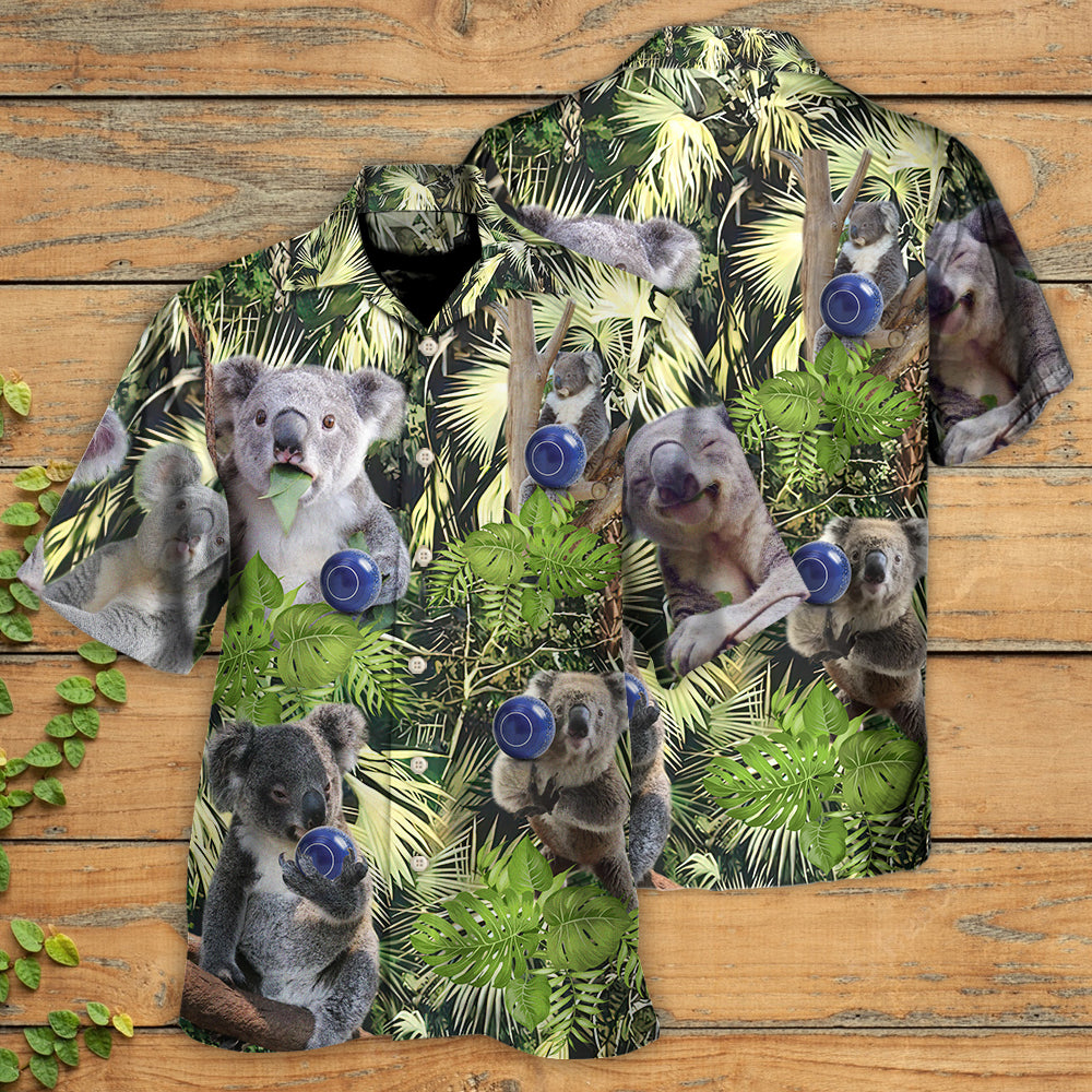 Lawn Bowling Koala In Jungle Play Lawn Bowling - Hawaiian Shirt