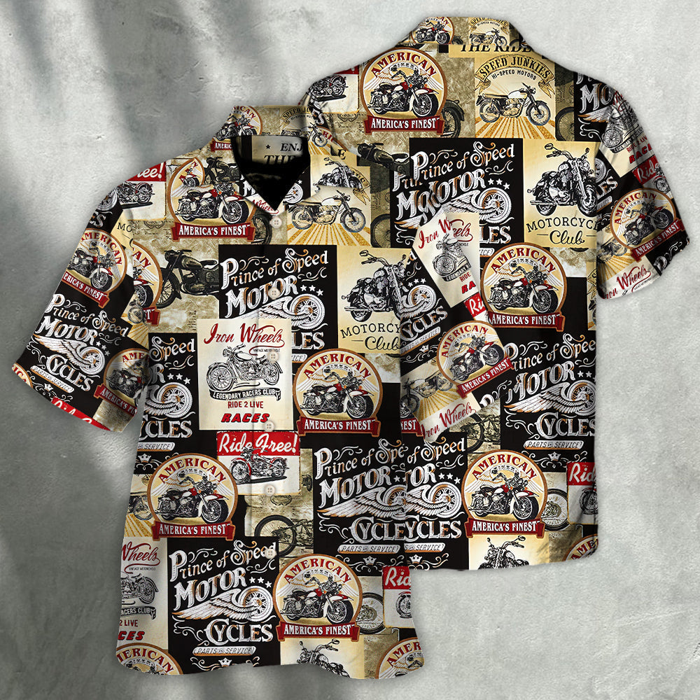 Motorcycle Timeless Treasures Motorcycles - Hawaiian Shirt - Hawaiian Print