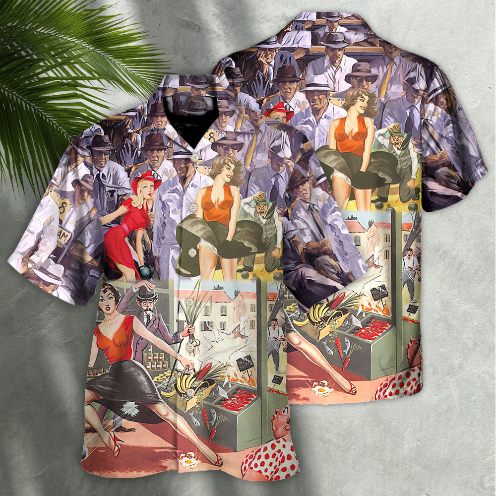 Lawn Bowling Oop! Look Girl And Lawn Bowling - Hawaiian Shirt