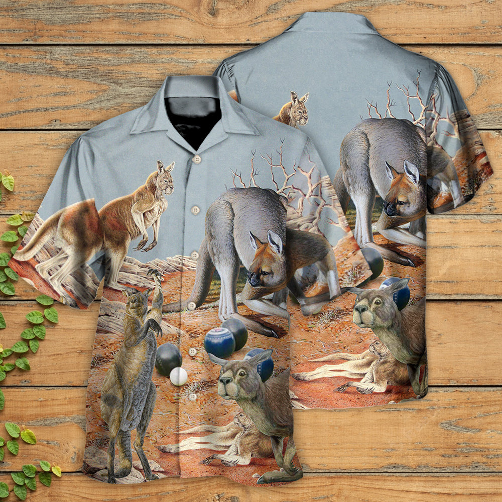 Lawn Bowling Kangaroo With Lawn Bowling - Hawaiian Shirt