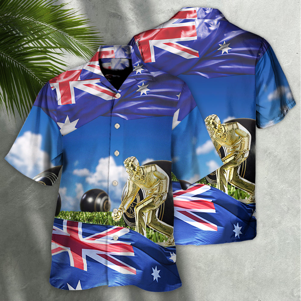Lawn Bowling The Flag Fly With Wind - Hawaiian Shirt