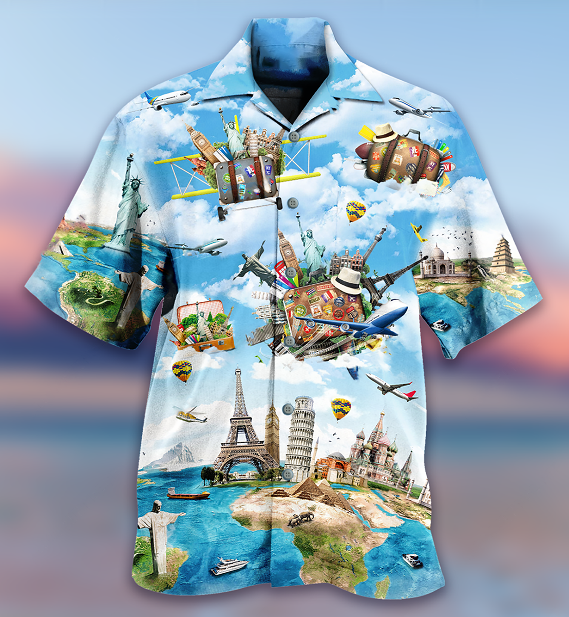 Airplane Travel World Whole Life - Hawaiian Shirt