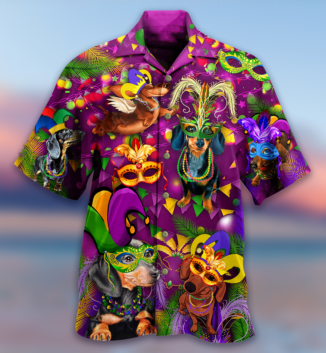 Dachshund Dogs Prom King And Queen - Hawaiian Shirt