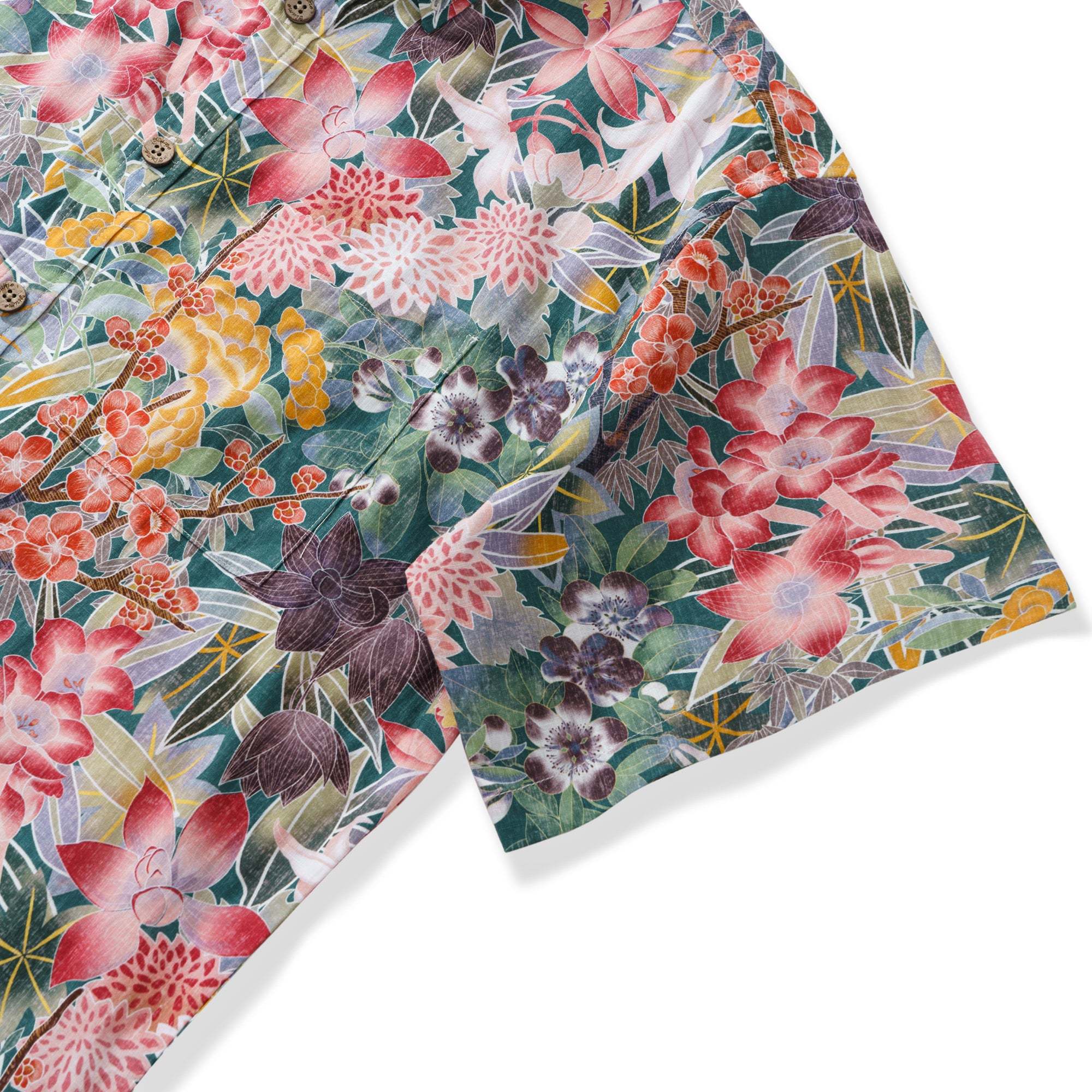 Hawaiian Shirt For Men Sakura Blossom Button-down Shirt Short Sleeve 100% Cotton Aloha Shirt By Cigar
