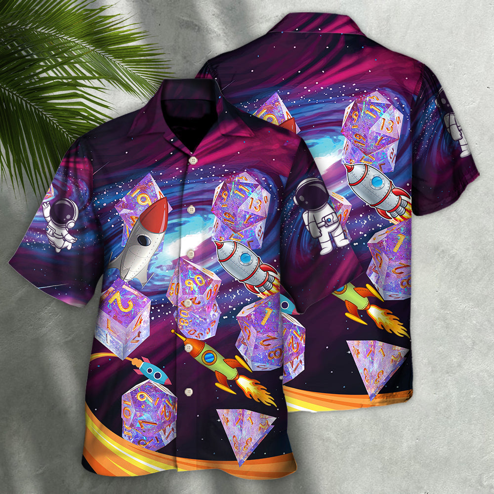 D20 Galaxy Where Are Space Ship Going - Hawaiian Shirt