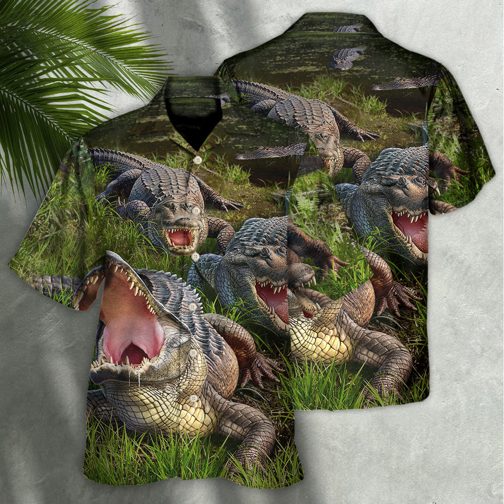 Crocodile The Crocodile Cannot Turn Its Head - Hawaiian Shirt
